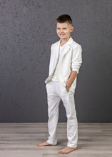 Įkelkite vaizdą į galerijos peržiūros programą, 2 dalių baltas kostiumas berniukui - rzstyle.lt