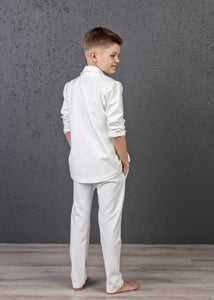 2 dalių baltas kostiumas berniukui - rzstyle.lt